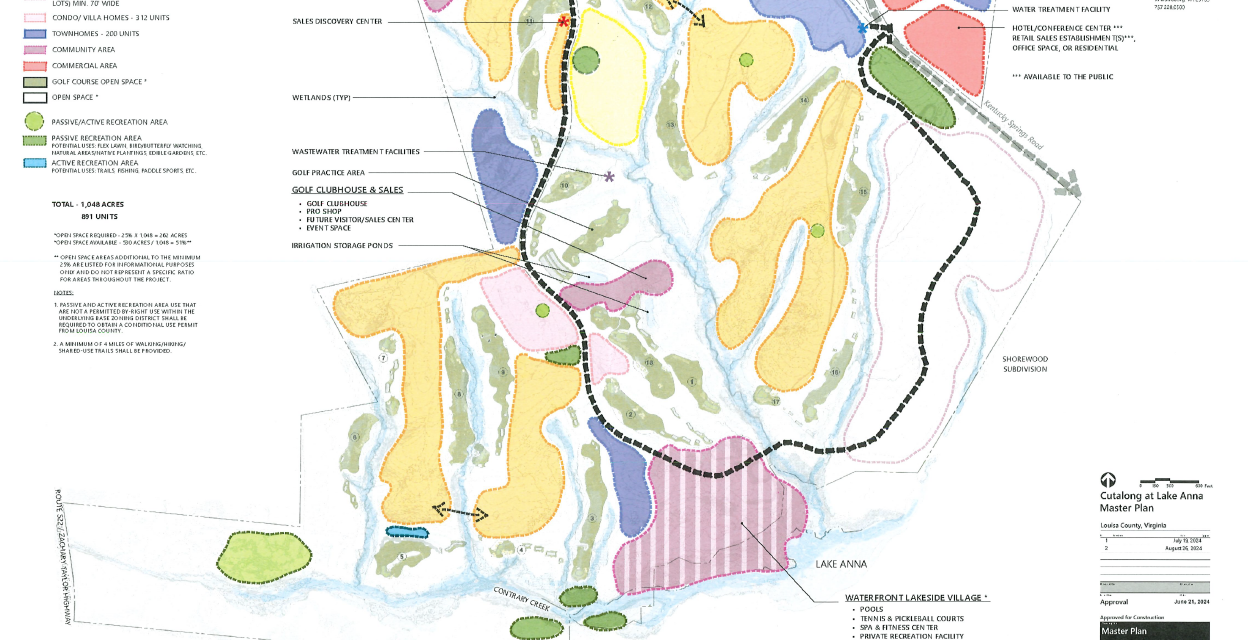 Cutalong Resort Submits New Master Plan To Louisa County