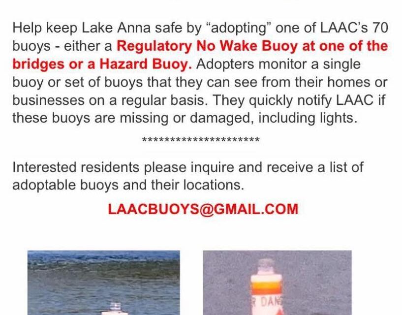 Lake Anna Advisory Committee Votes To Institute Adopt A Buoy Program